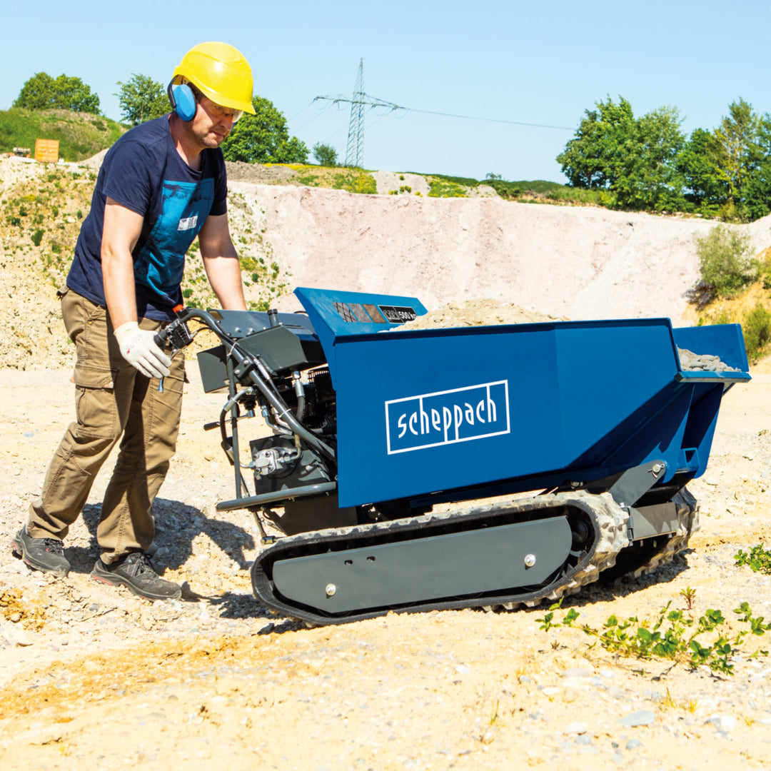 Scheppach DP5000 Petrol Tracked Dumper - Hydraulic Tip