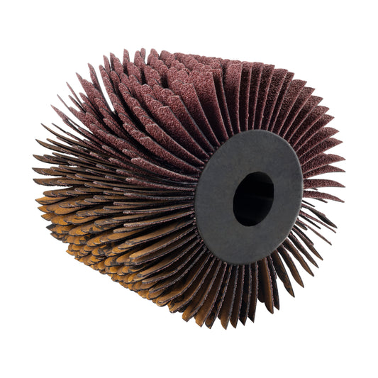 Scheppach MRS1300 120x100mm abrasive strip brush roller for timber sanding and structuring.