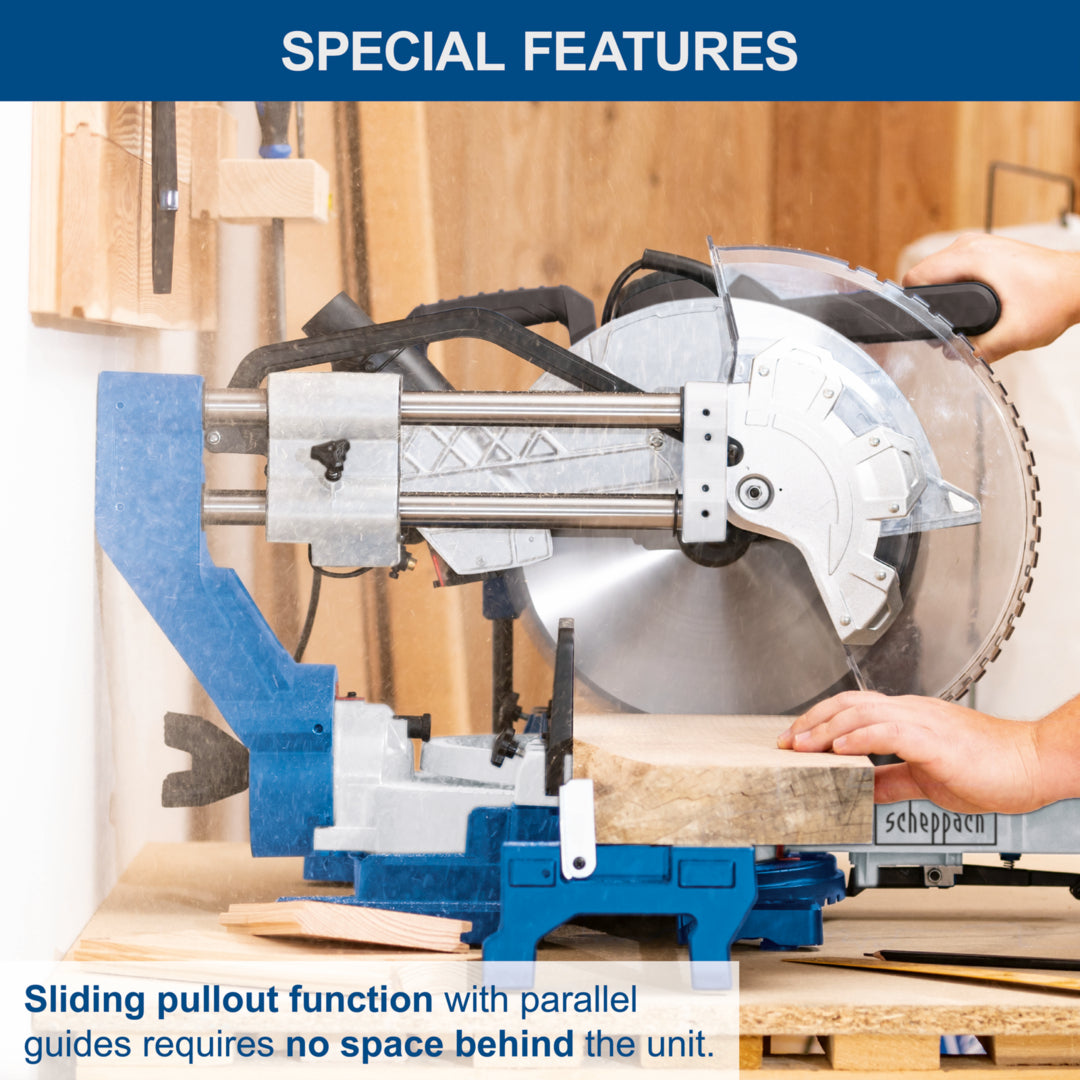Scheppach HM305SL 305mm Space-Saving Sliding Mitre Saw 2000W