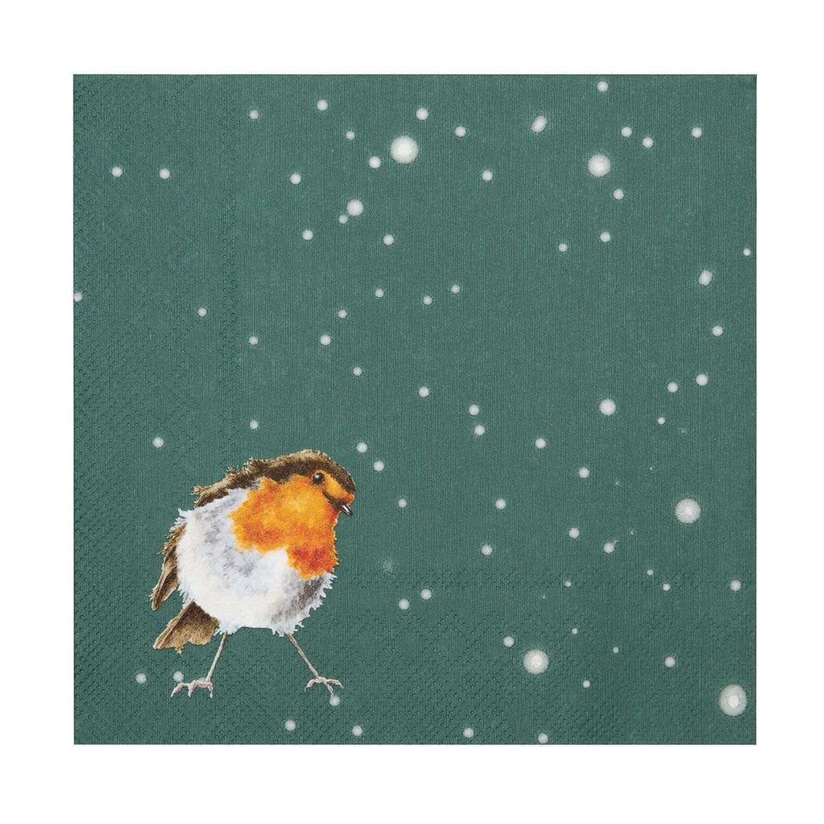 Wrendale Christmas Lunch Napkin Robin Rockin Robins