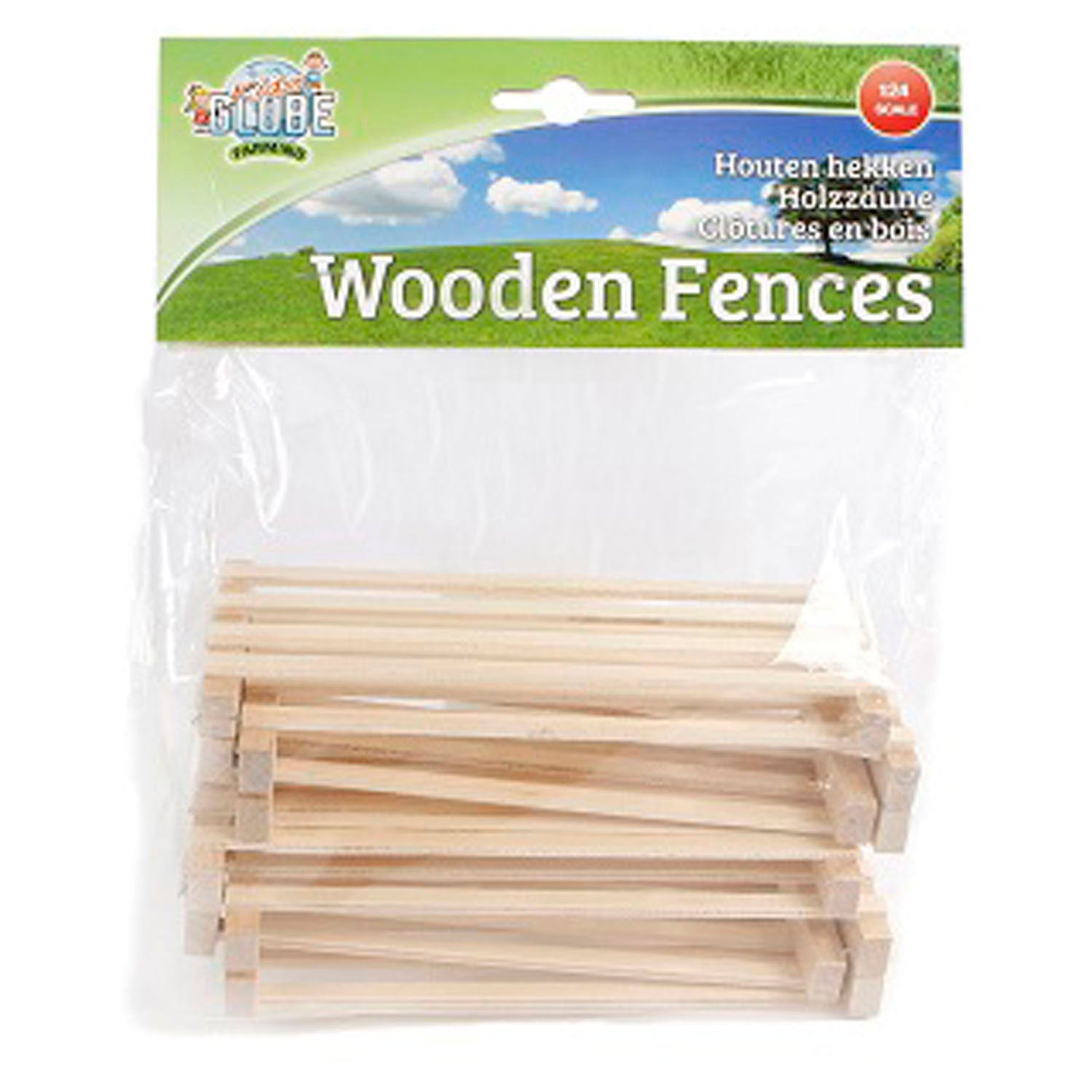 Kids Globe 8 Wooden Fences 1:24