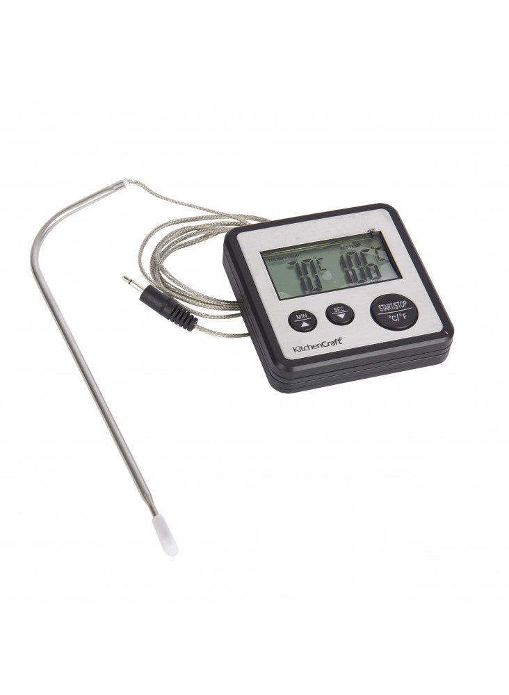 KitchenCraft Digital Cooking Thermometer & Timer