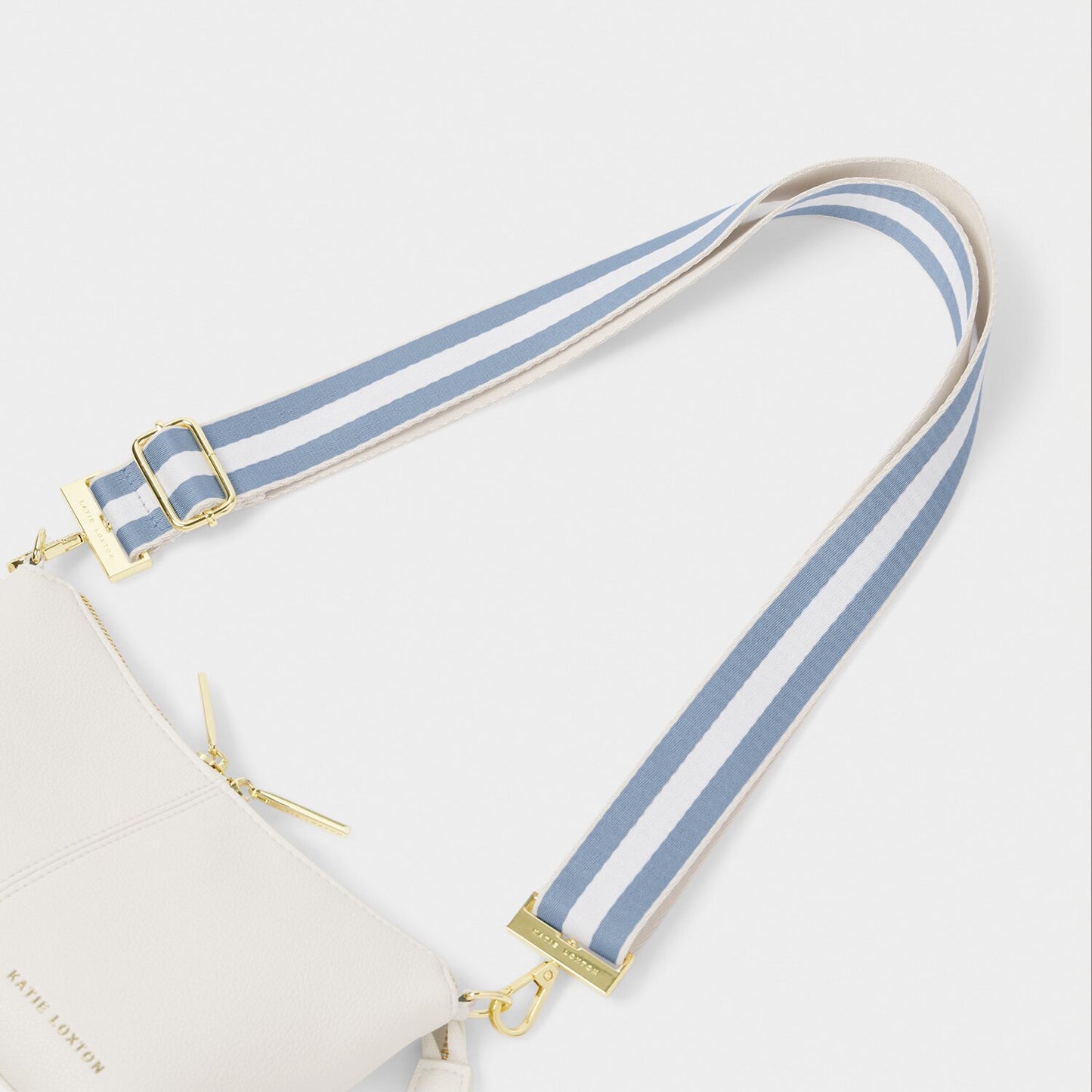 Katie Loxton Canvas Blue Aura Stripe Bag Strap
