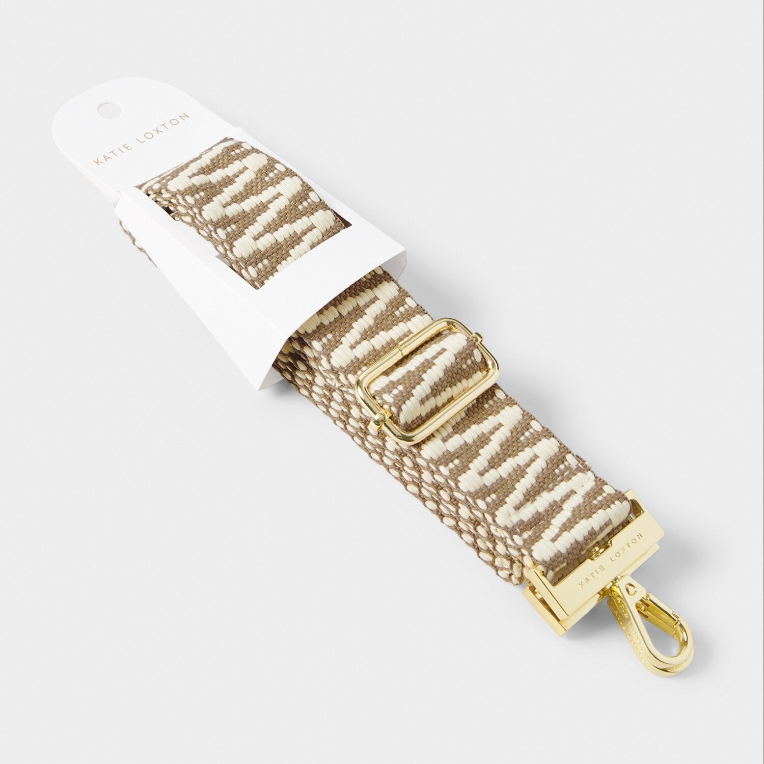 Katie Loxton Canvas Sand Zig Zag Strap