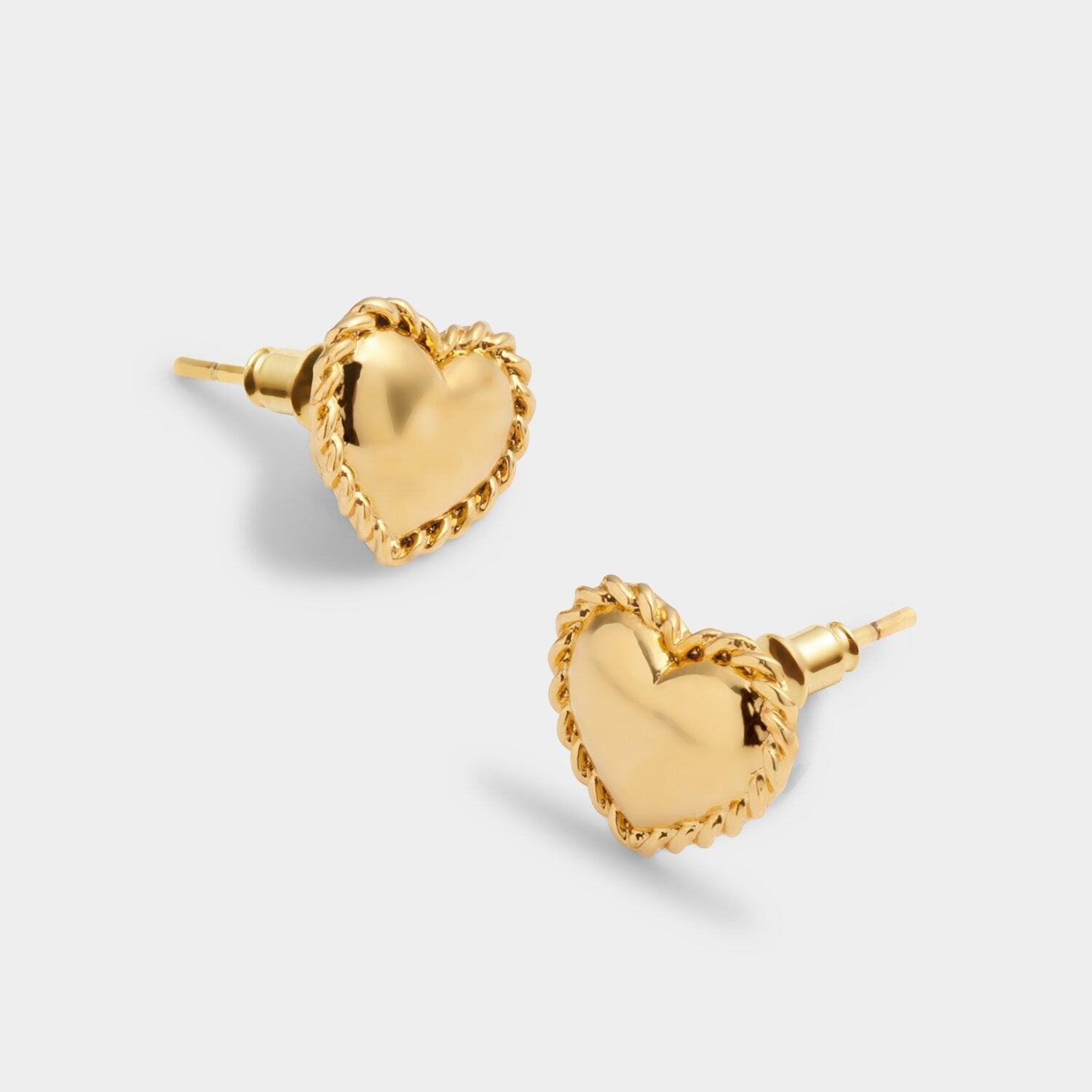 Katie Loxton 'Love' Waterproof Gold Heart Earrings