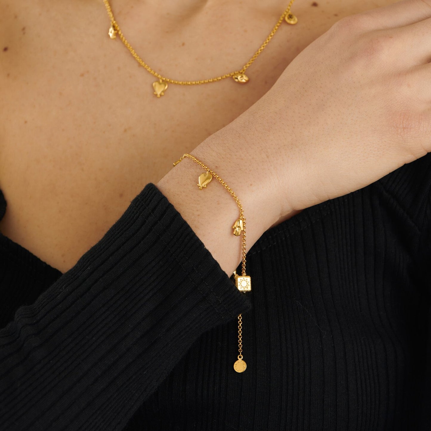 Katie Loxton Boheme Waterproof Gold Charm Bracelet