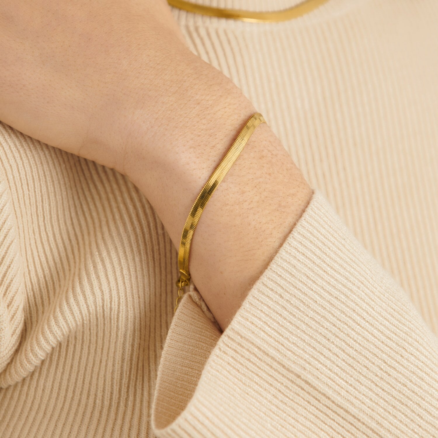 Katie Loxton Ciana Waterproof Gold Snake Chain Bracelet