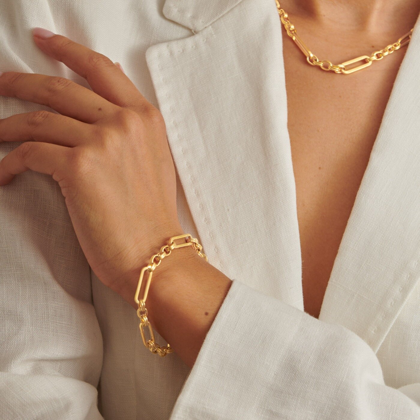 Katie Loxton Kiki Waterproof Gold Link Bracelet