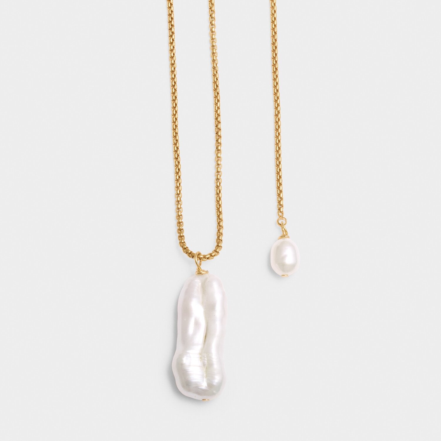 Katie Loxton Pearl Lustre Waterproof Gold Lariat Necklace