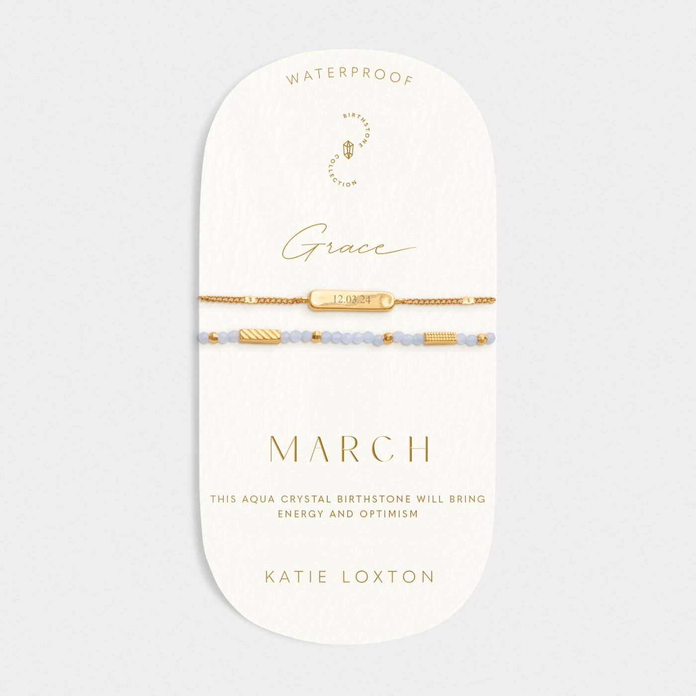 Katie Loxton Birthstone Waterproof Gold Bracelet