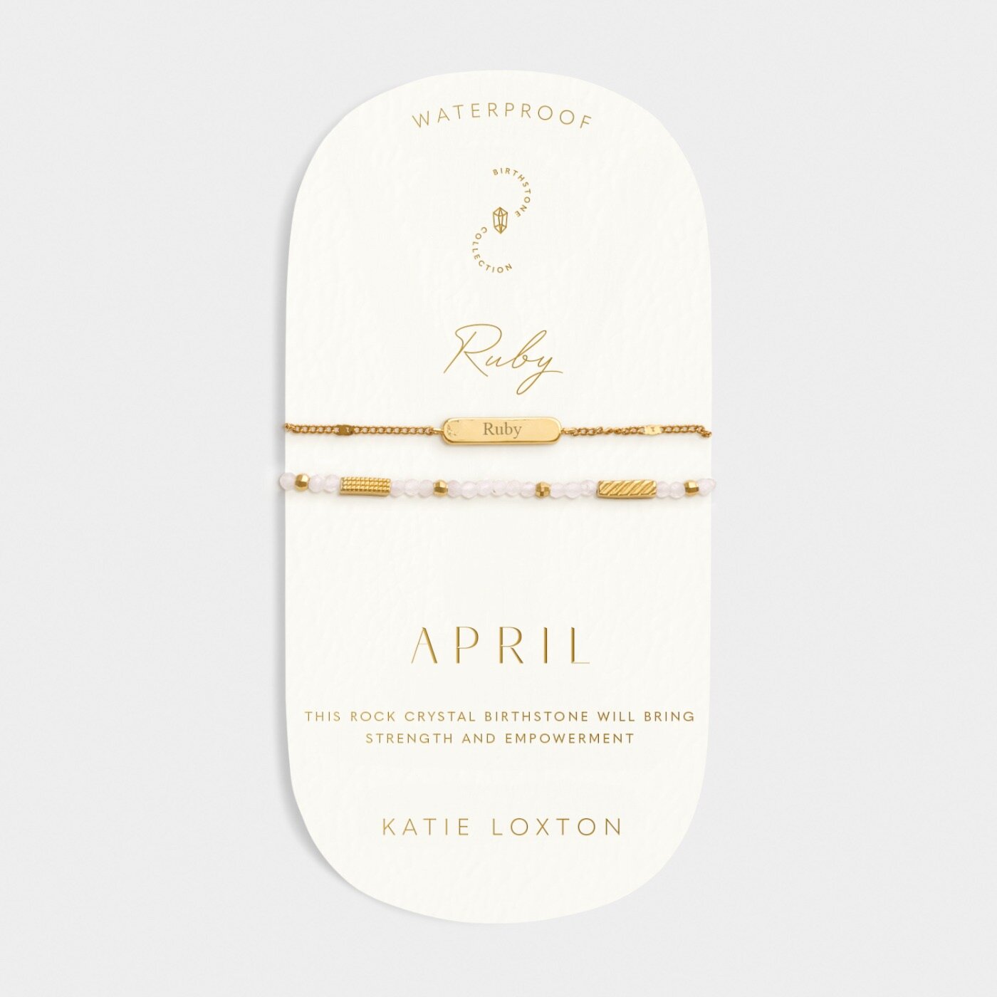Katie Loxton Birthstone Waterproof Gold Bracelet