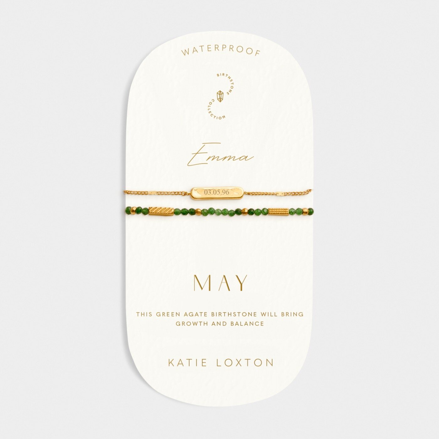 Katie Loxton Birthstone Waterproof Gold Bracelet