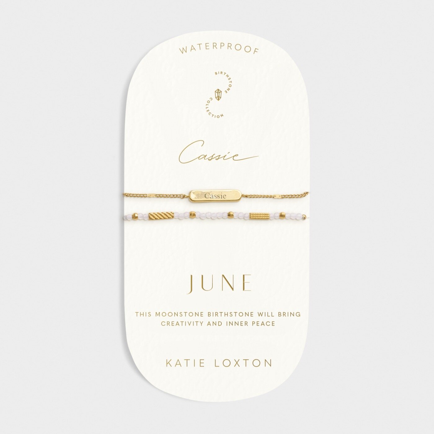 Katie Loxton Birthstone Waterproof Gold Bracelet