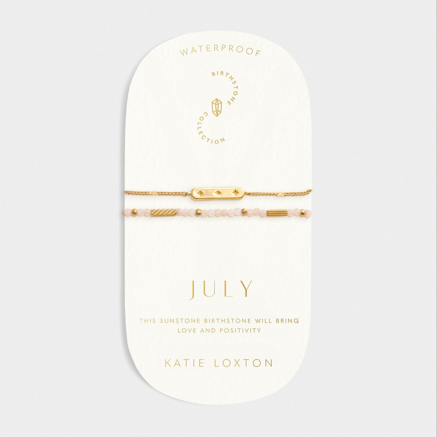 Katie Loxton Birthstone Waterproof Gold Bracelet