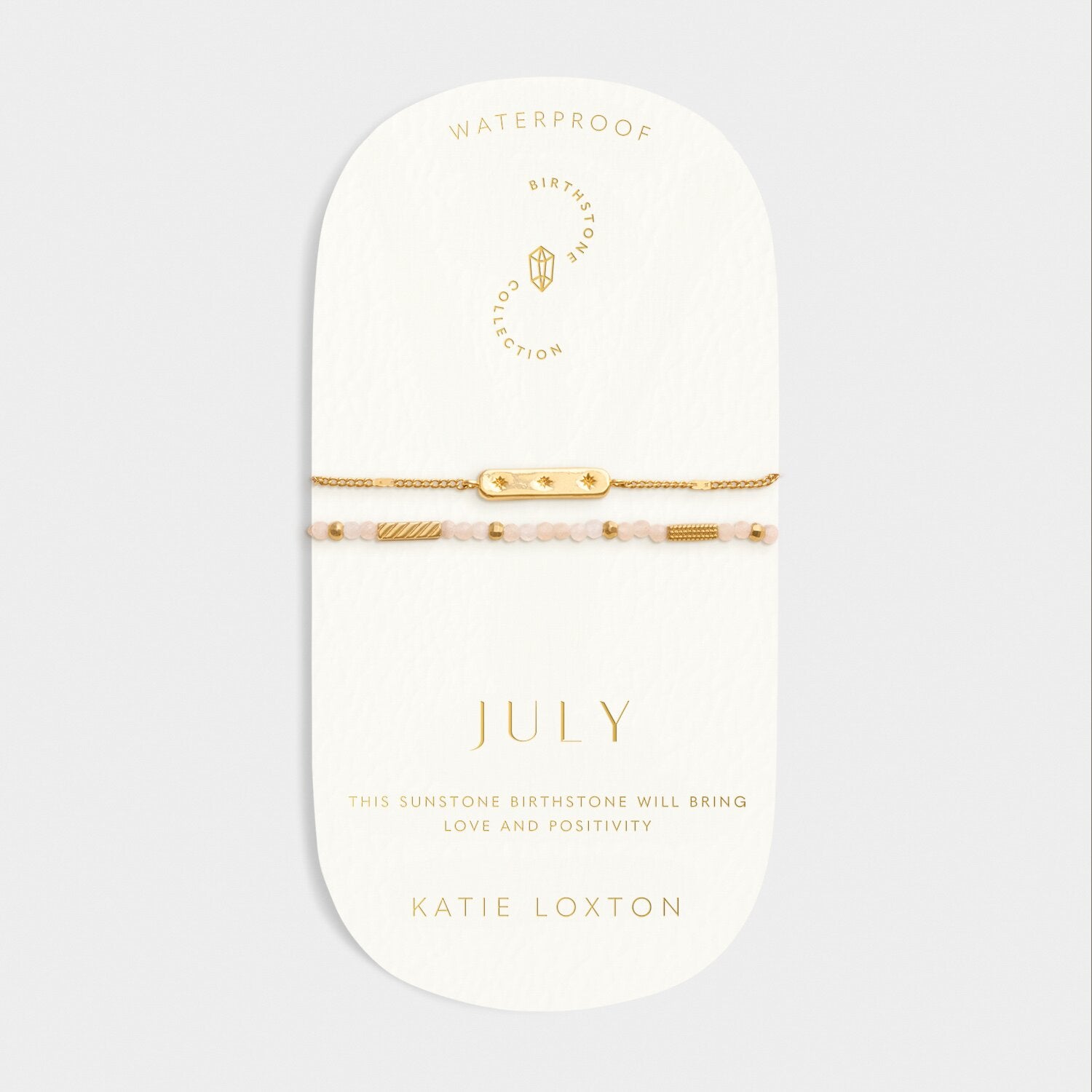 Katie Loxton Birthstone Waterproof Gold Bracelet