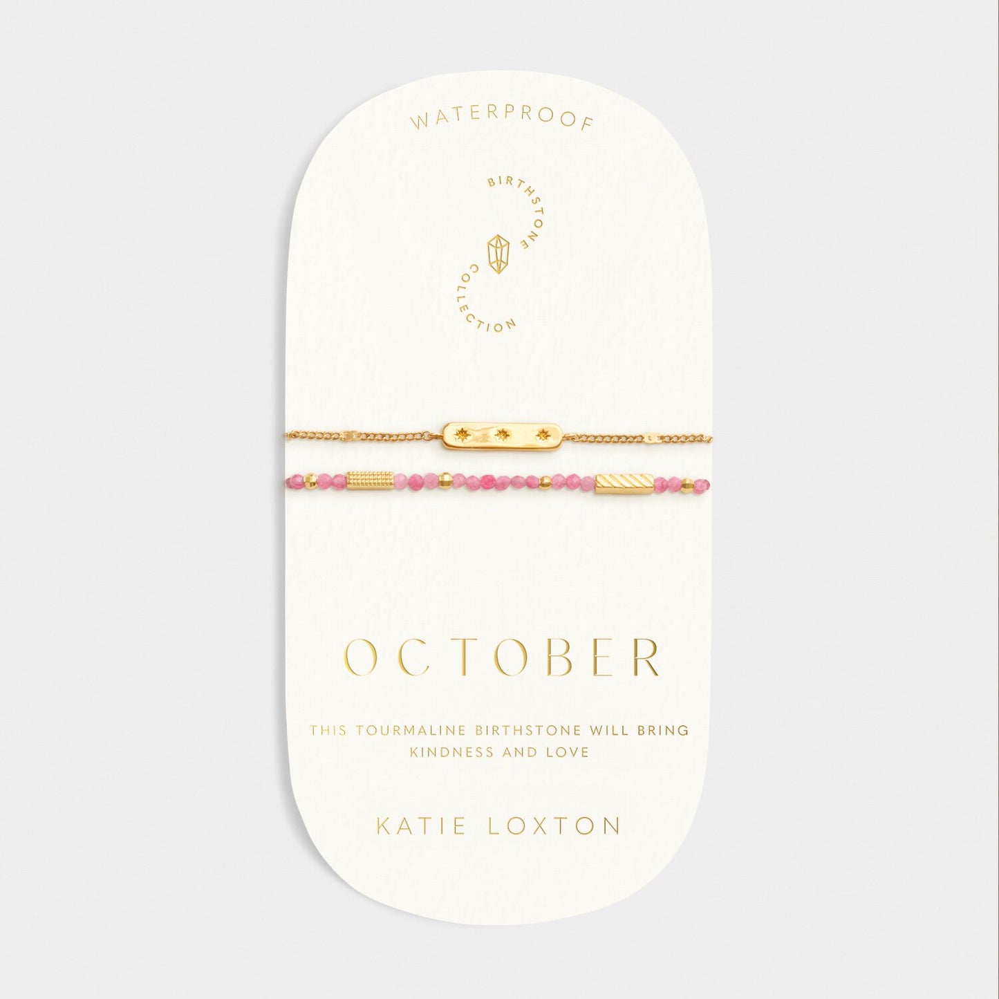 Katie Loxton Birthstone Waterproof Gold Bracelet