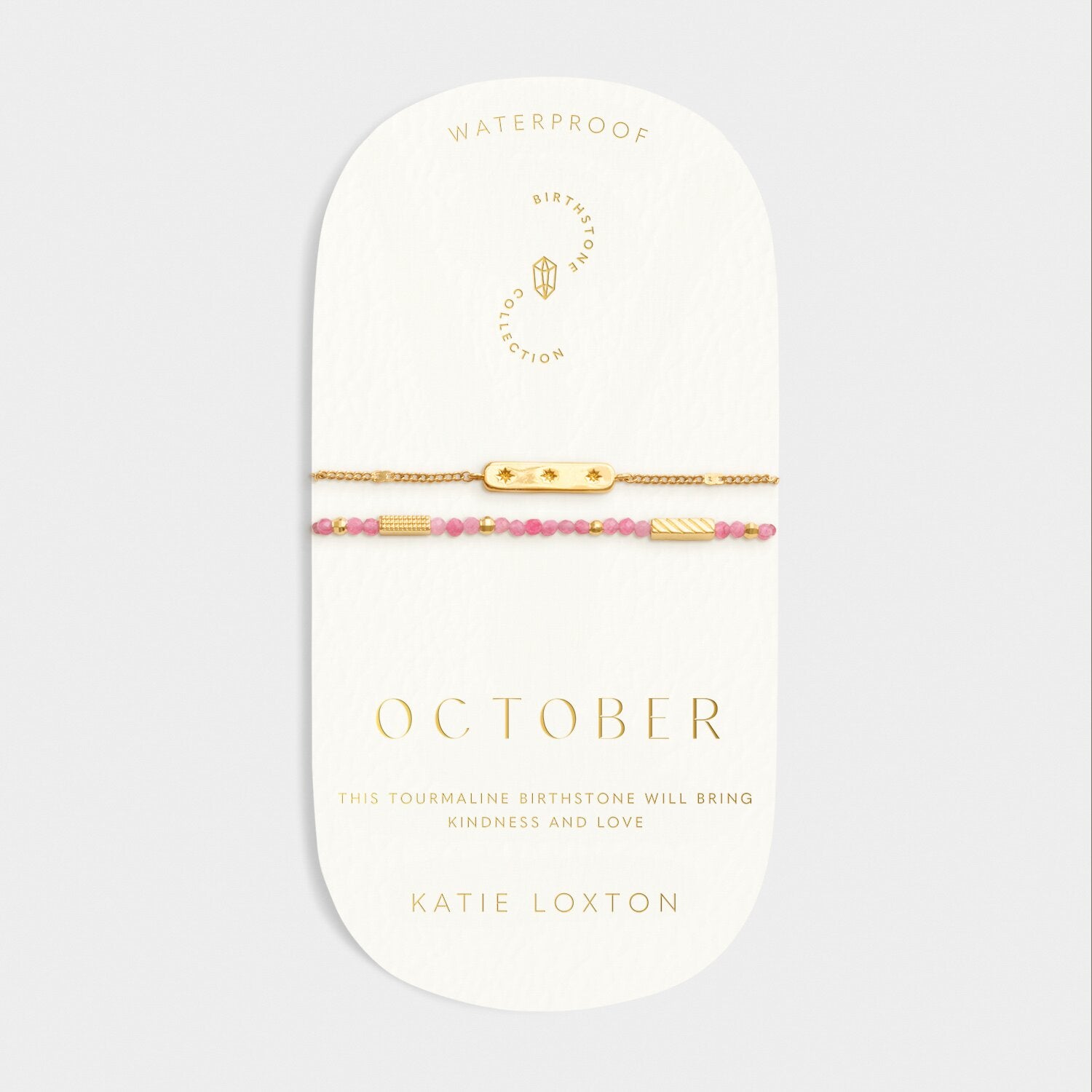 Katie Loxton Birthstone Waterproof Gold Bracelet