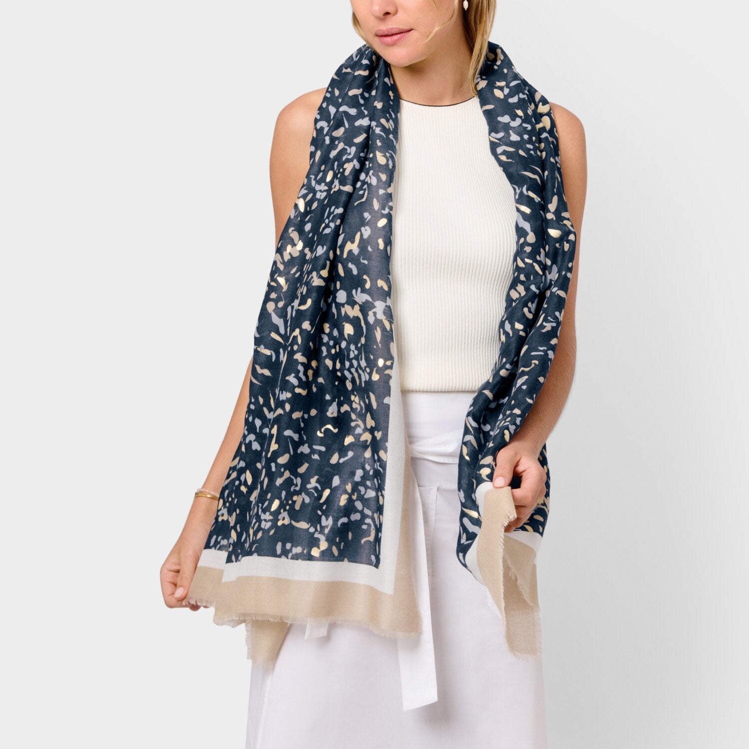 Katie Loxton Foil Printed Scarf