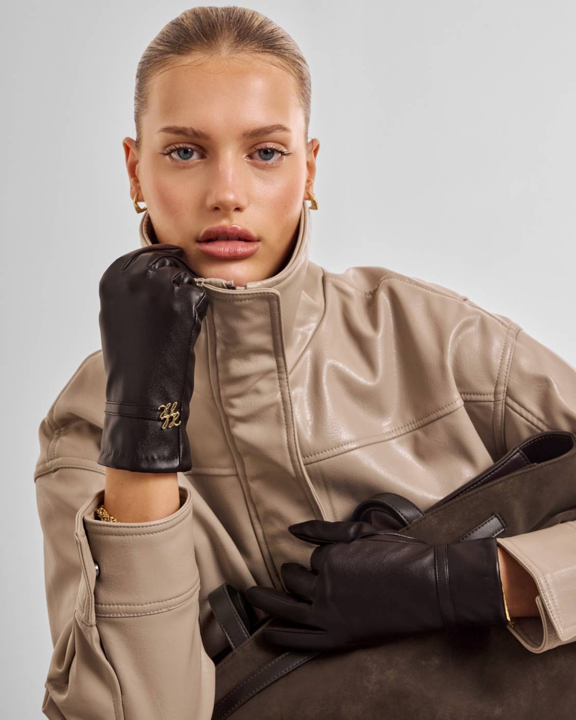 Katie Loxton Gift Boxed Faux Leather Gloves