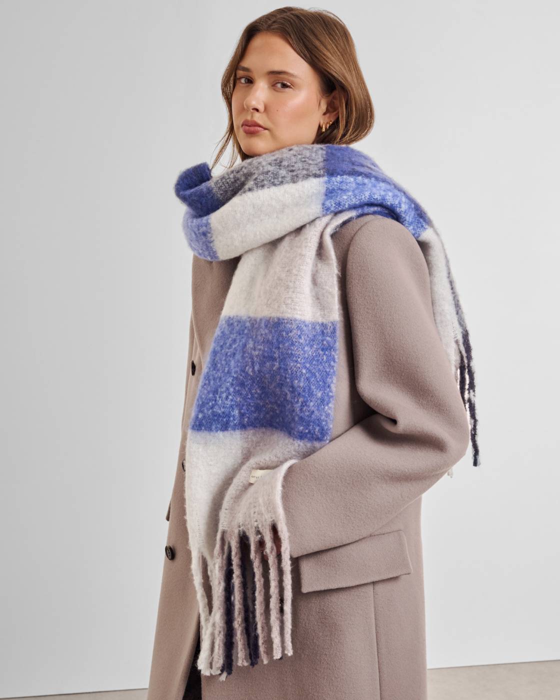 Katie Loxton Recycled Patterend Tassel Scarf