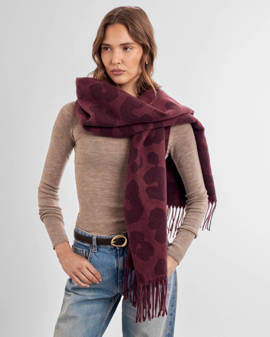 Katie Loxton Leopard Printed Blanket Scarf