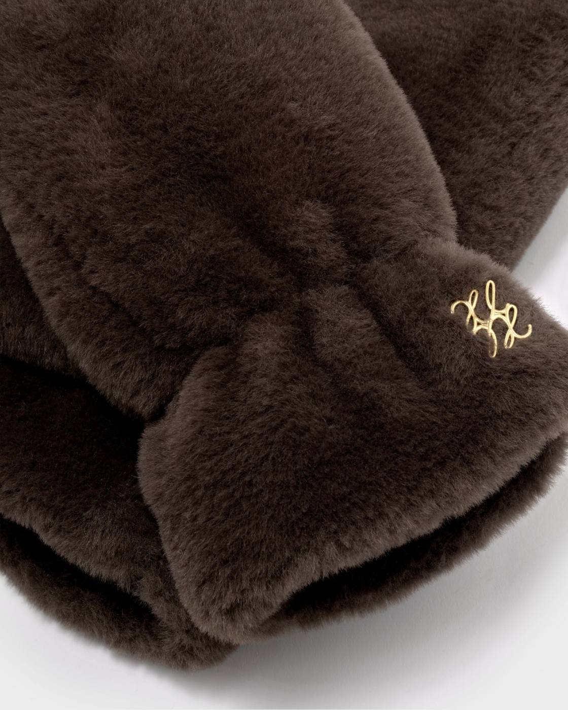 Katie Loxton Faux Fur Mittens With Cord