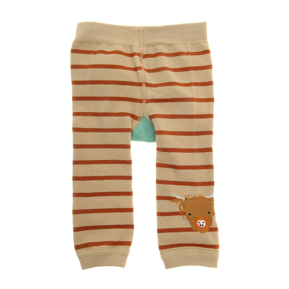Ziggle - Highland cow leggings and socks 0-6m