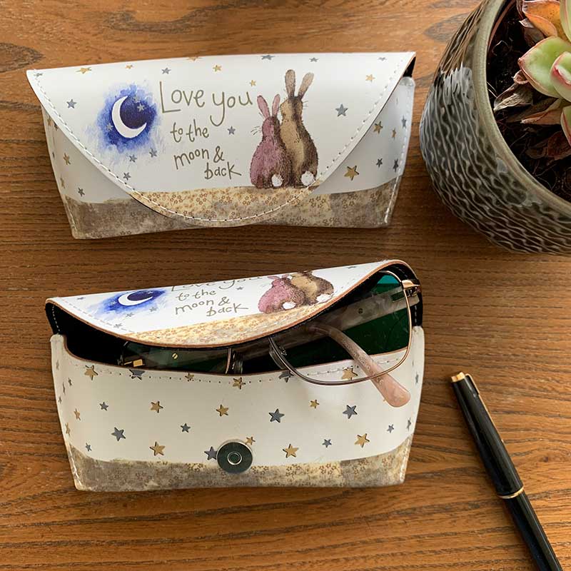 Alex Clark Moon and Back Rabbits Spectacle Case