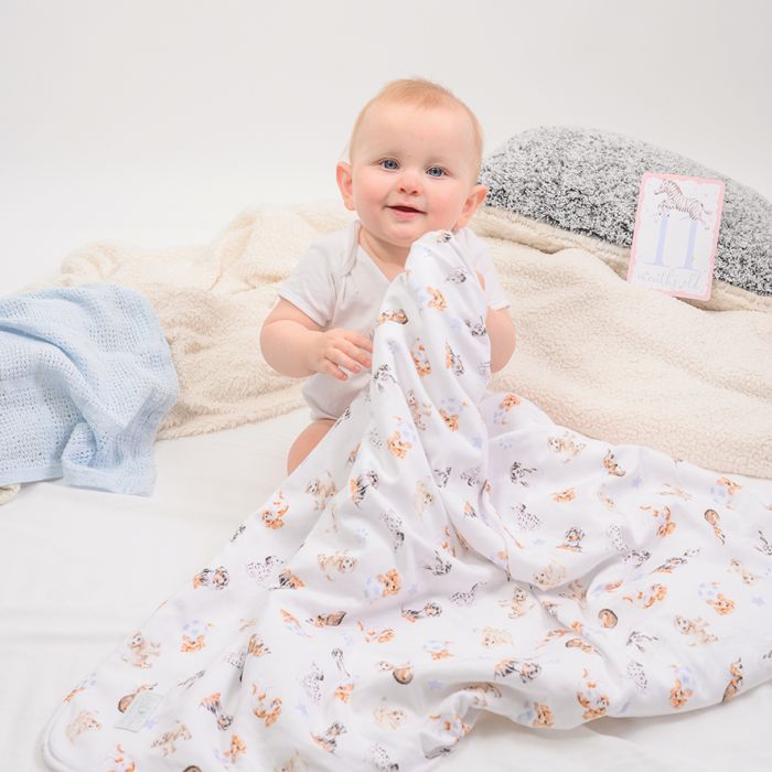 Wrendale Little Paws Baby Blanket