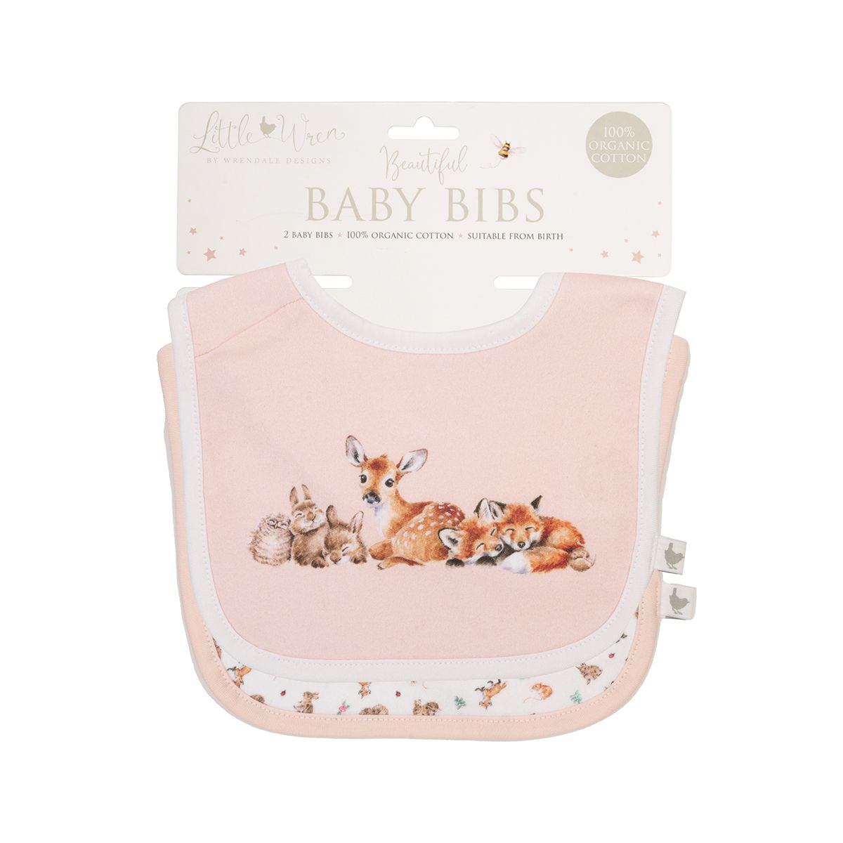 Wrendale Little Forest Woodland Animal Bib Gift Set