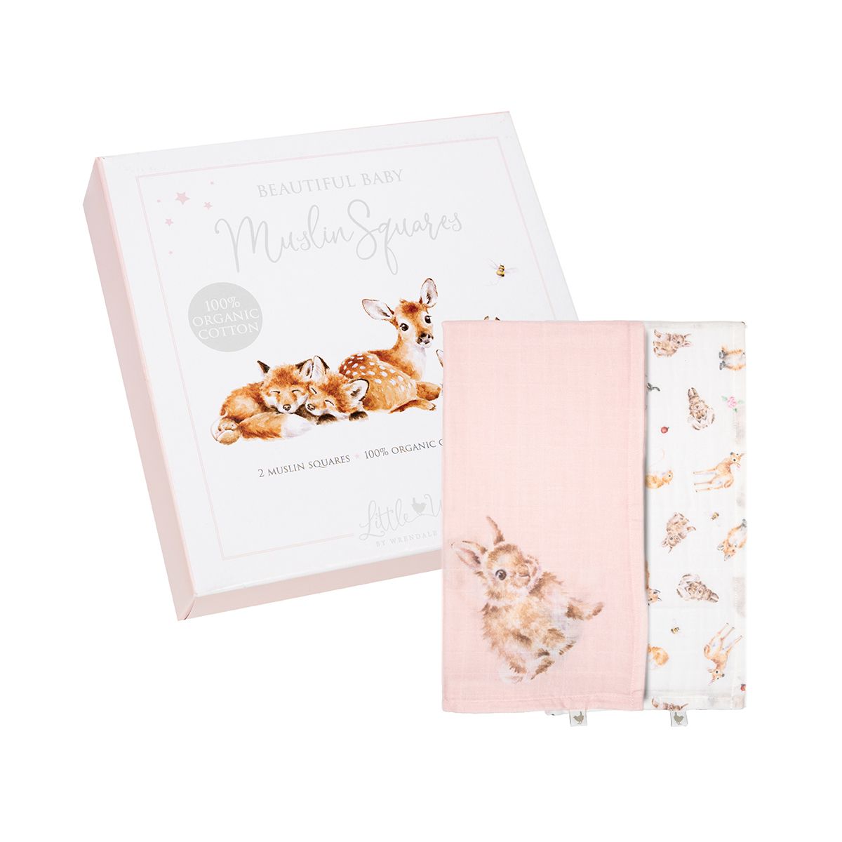 Wrendale Little Forest Woodland Animal Muslin Gift Set