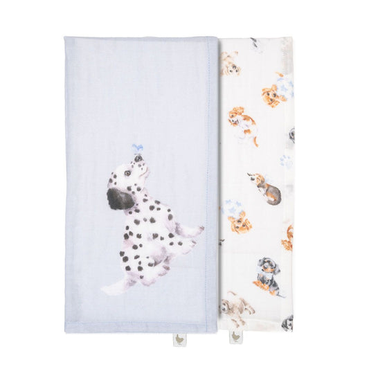 Wrendale Little Paws Dog Muslin Gift Set