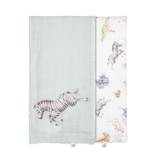 Wrendale Little Savannah African Animal Muslin Gift Set