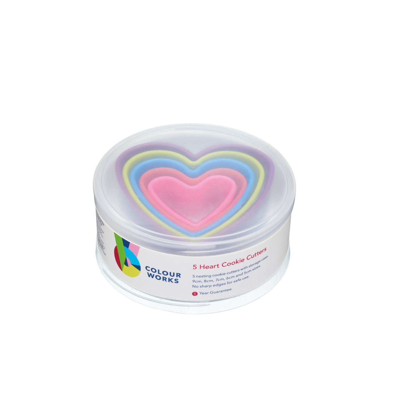 Colourworks Set of 5 Heart Cookie Cutters