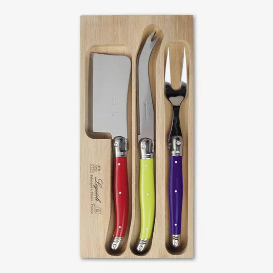 Laguiole Verdier 3 Piece Boxed Cheese Knife Set