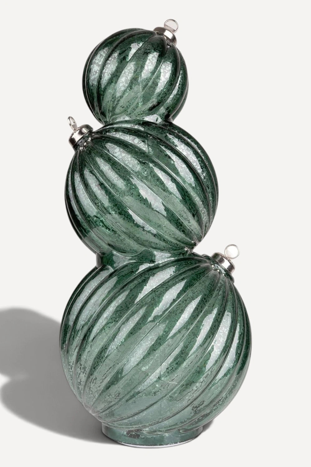 Candlelight 3 Stacking Glass Bauble LED Light Decoration
