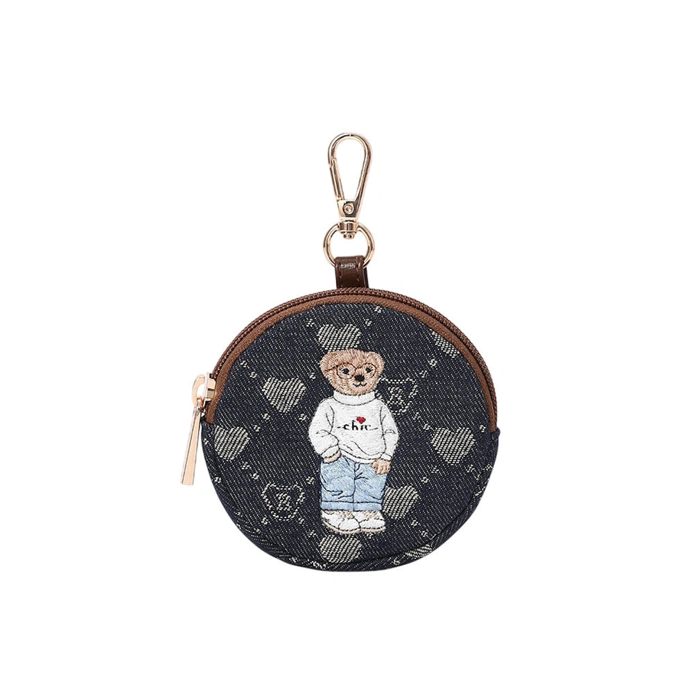 Signare London B-Loved Bear Bubble Zip Purse Charm Monogram