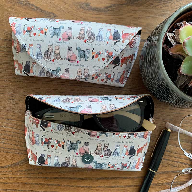 Alex Clark Marvellous Moggies Spectacle Case