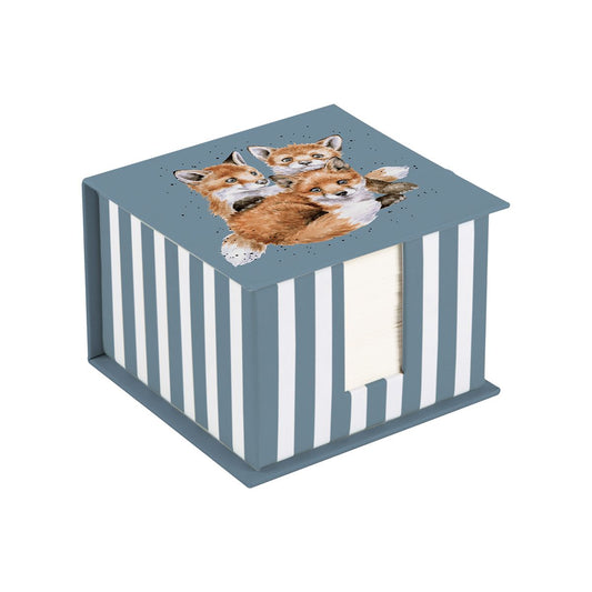 Wrendale Memo Block  Snug as a cub  Foxes