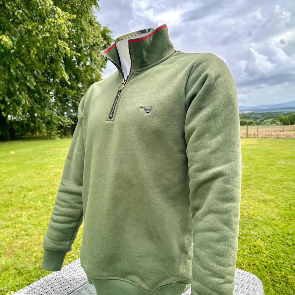 ShuttleSocks Mens Easton 1/4 Zip Pheasant Gamekeeper Sweater