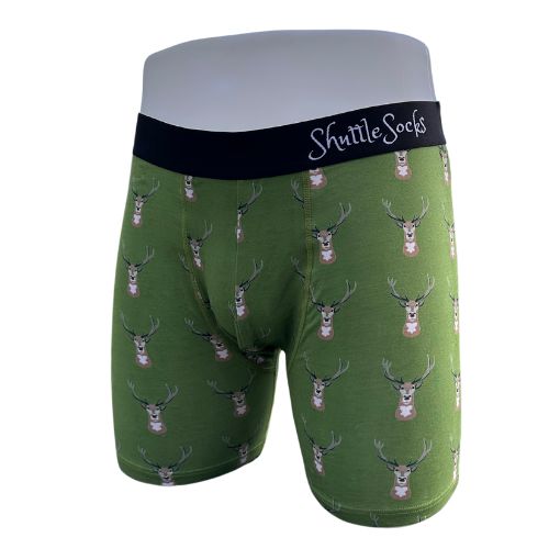 ShuttleSocks Green Stag Gamekeeper Boxer Shorts