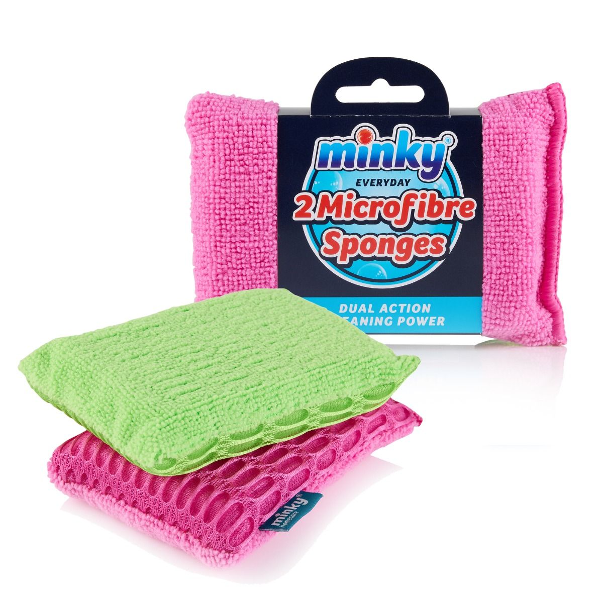 Minky Microfibre Pack of 2 Sponges