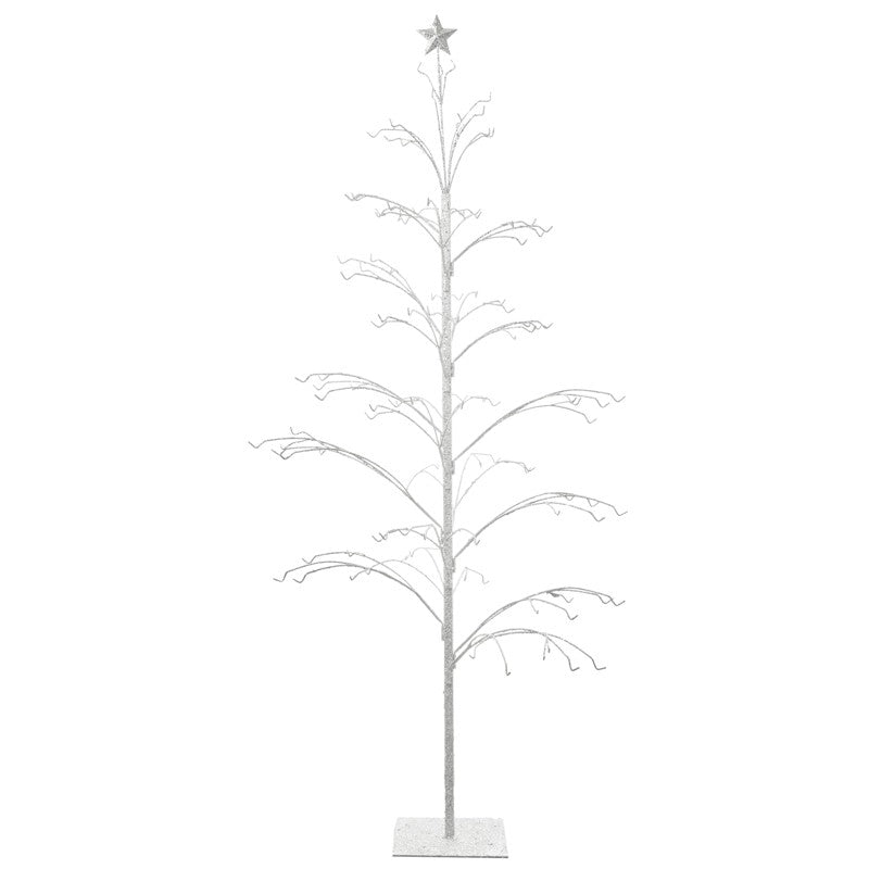 Heaven Sends - Large White Glitter Metal Tree