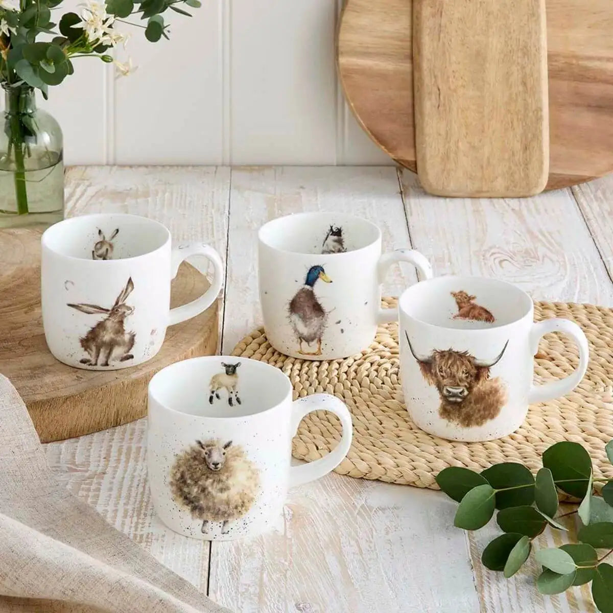 Wrendale Farm Gift Set of 4 Mugs