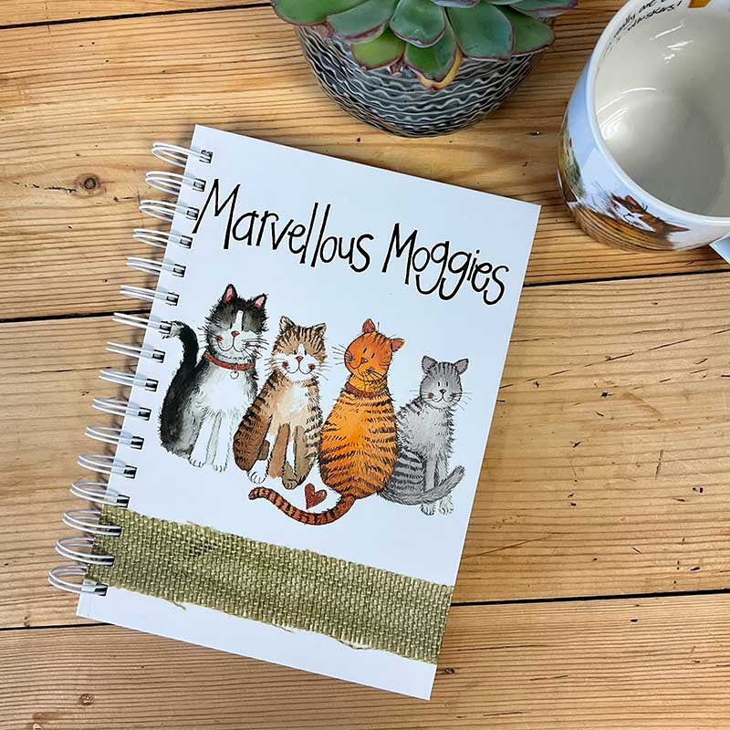 Alex Clark Marvellous Moggies Cat Spiral Journal