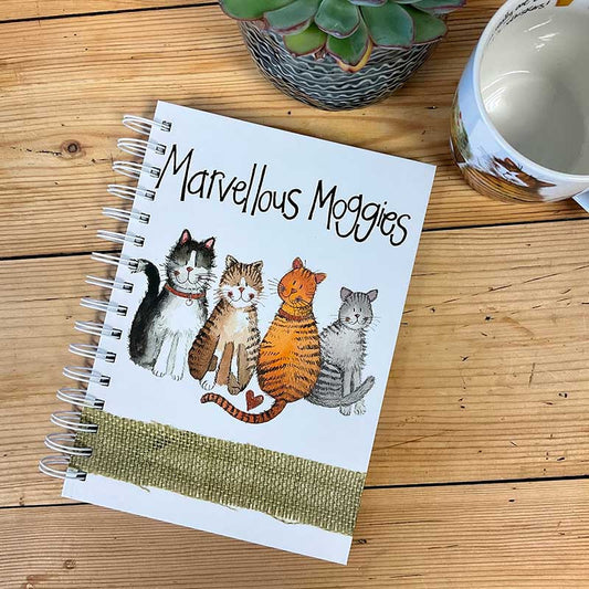 Alex Clark Marvellous Moggies Cat Spiral Journal
