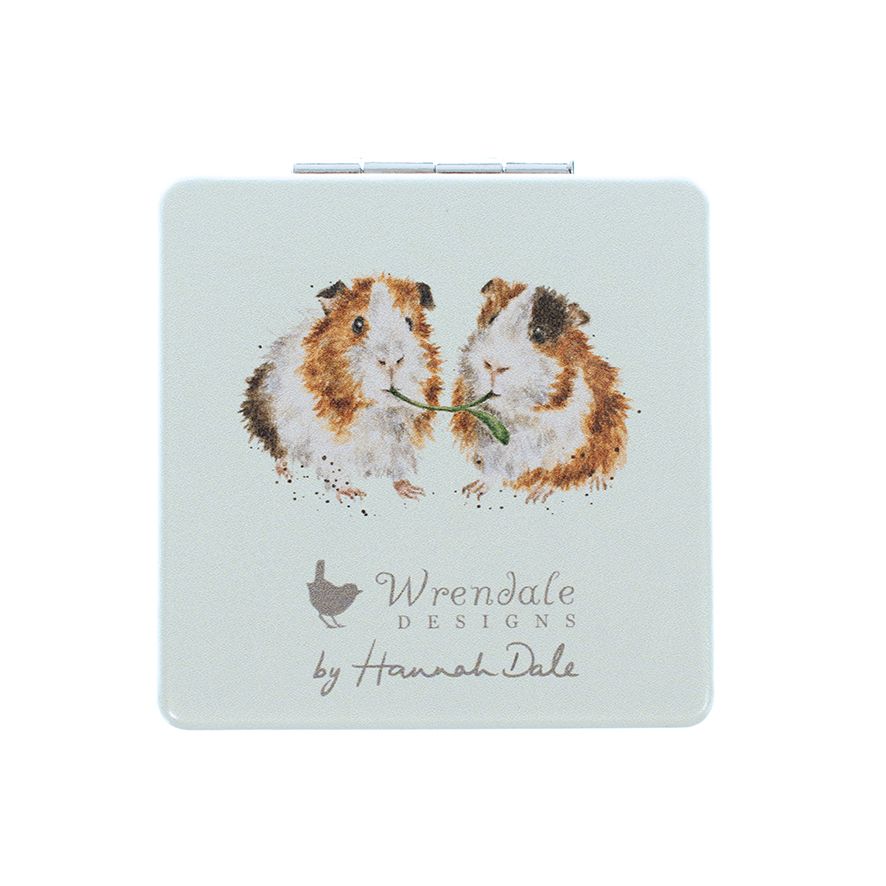 Wrendale Piggy in the Middle Guinea Pig & Rabbit Compact Mirror