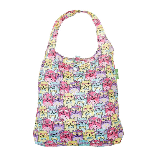 Eco Chic Lightweight Foldable Reusable Multi Cat Shopping Bag