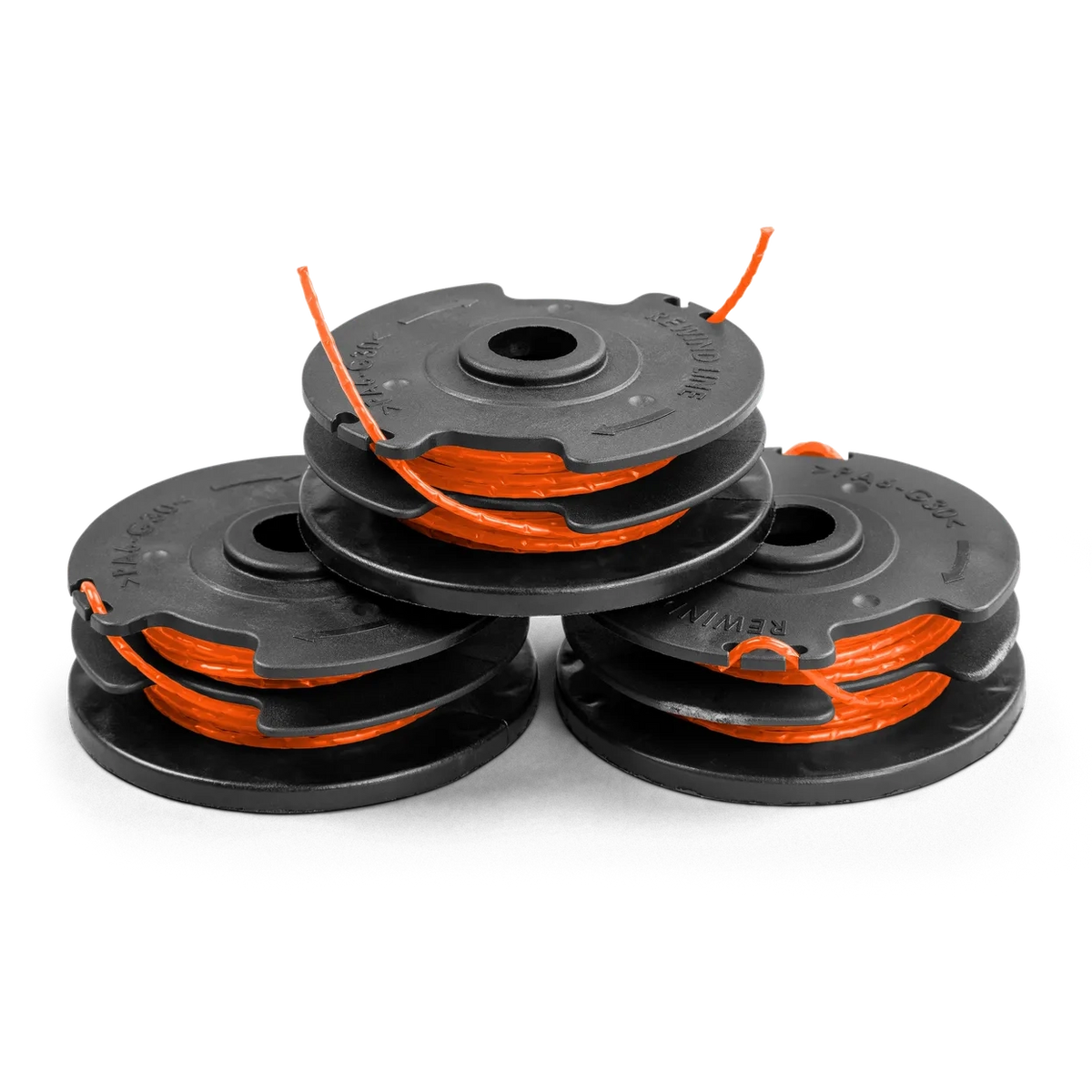 Husqvarna A15B automatic feed trimmer head spool with 1.6mm dual nylon line 3-pack