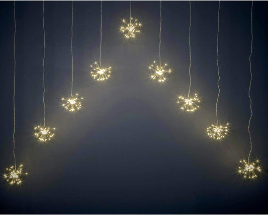 Noma Warm White Firework LED Curtain Lights